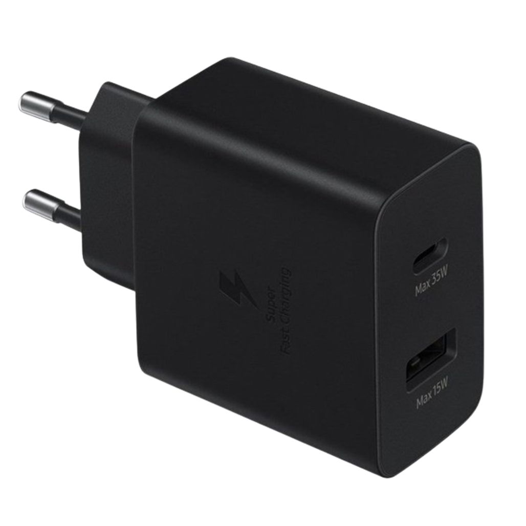 Сетевое зарядное устройство Samsung Power Adapter Duo 35W (EP-TA220NBEGRU) Black
Сетевое зарядное устройство Samsung Power Adapter Duo 35W (EP-TA220NBEGRU) Black