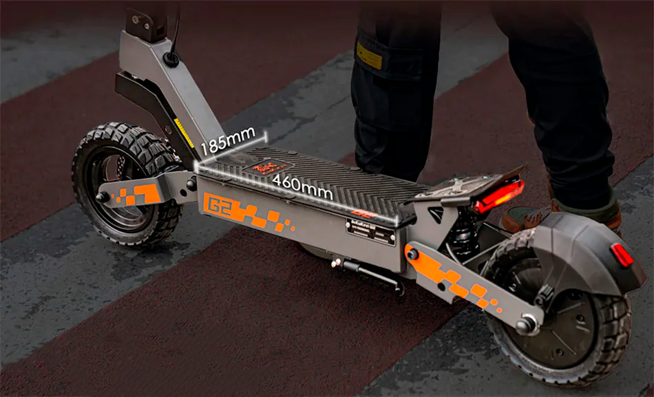 Габарити платформи Kugoo Kirin G2 New 10-дюймові безкамерні шини