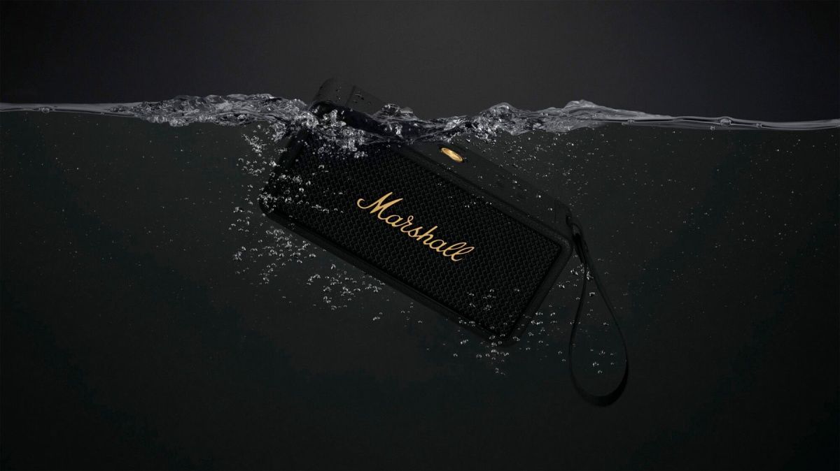 Портативна акустика Marshall Middleton Black and Brass (1006034)