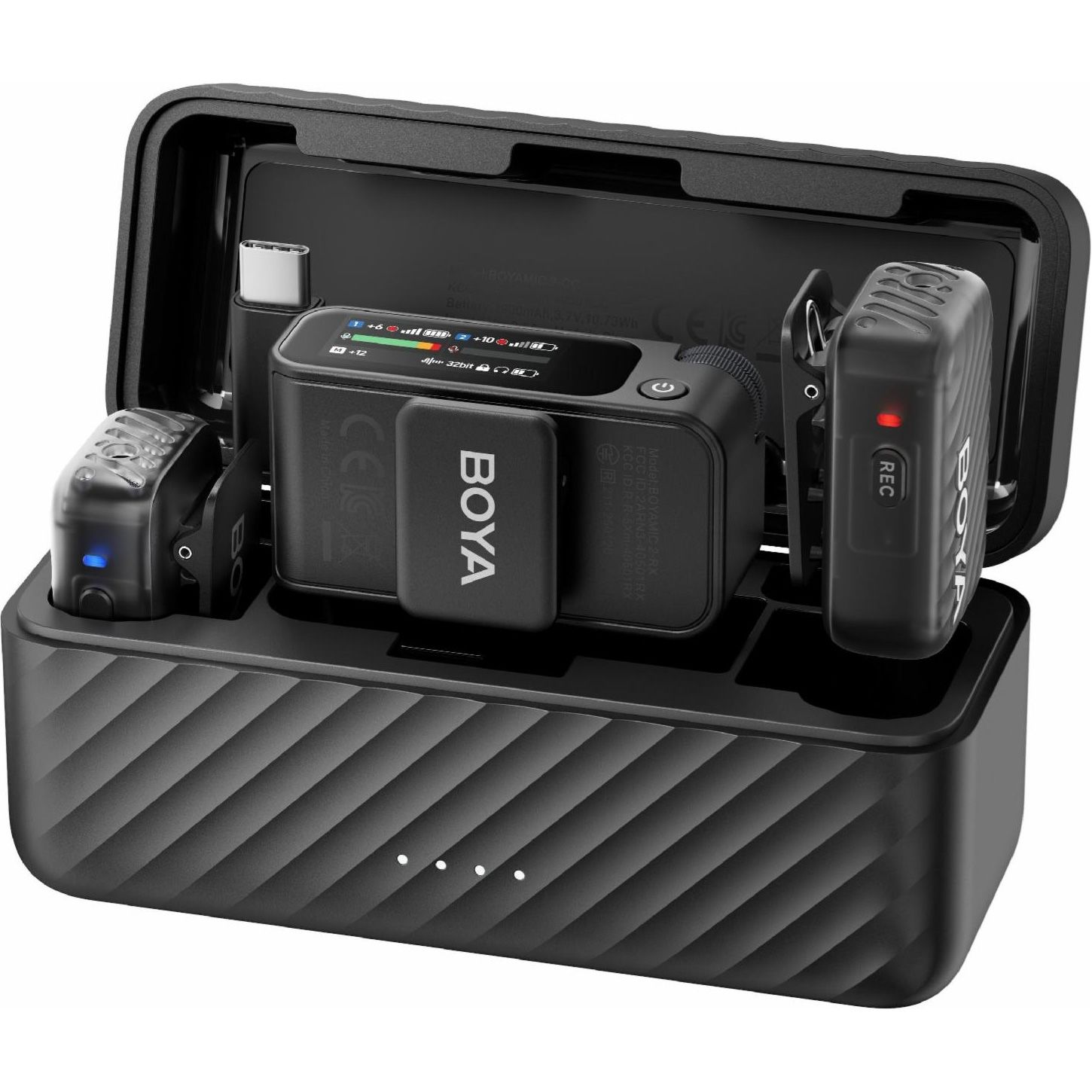 

Мікрофонна радіосистема Boya BOYAMIC 2 Type-C with 2 TX + 1 RX + Charging Case