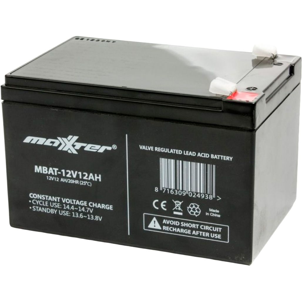 

Акумулятор Maxxter AGM 12V (12V/12Ah/144Wh) (MBAT-12V12AH)