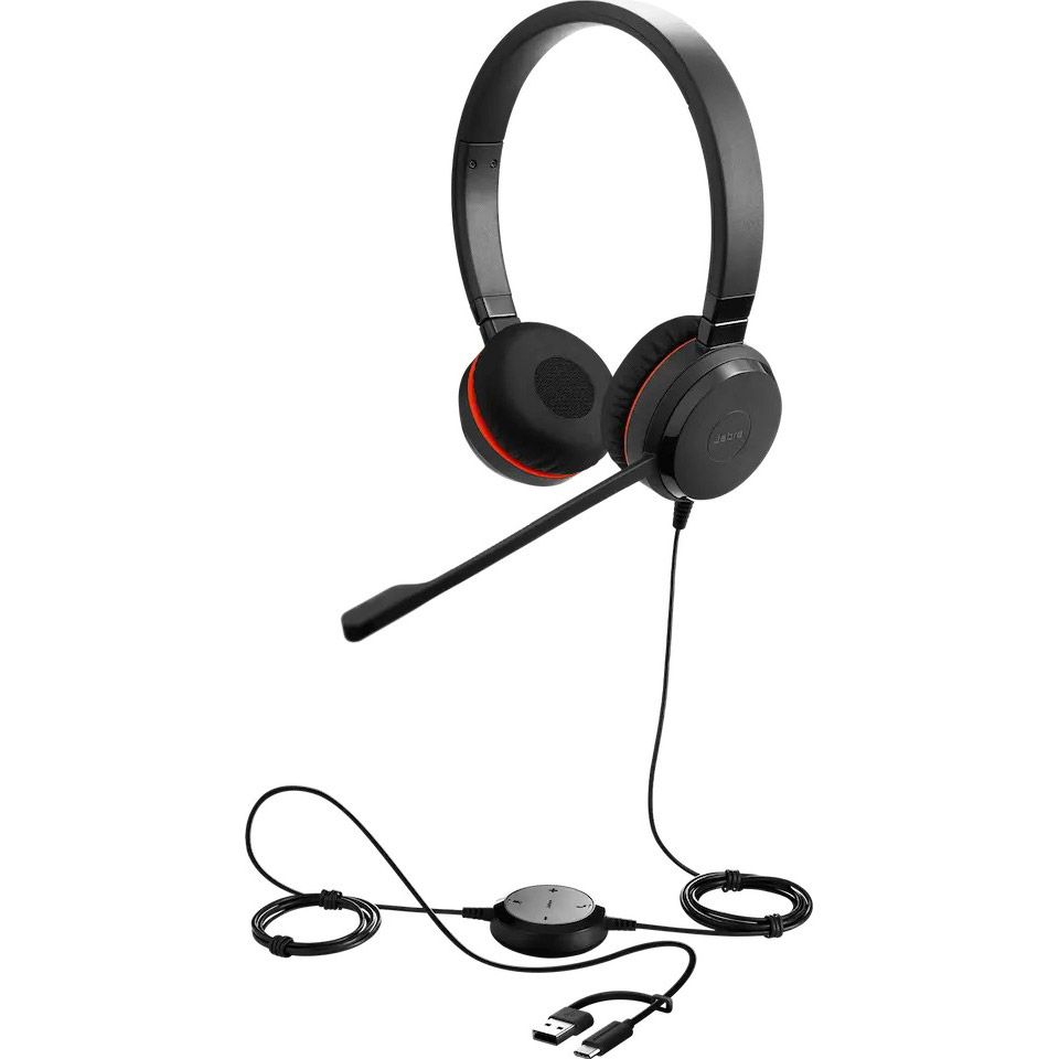 Комп'ютерна гарнітура Jabra Evolve 20 SE MS USB-C/A Stereo Black (4999-823-369) фото 3