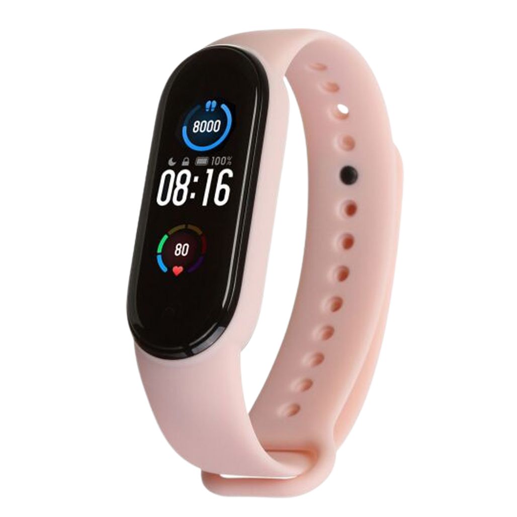 

Силиконовый ремешок для Xiaomi MI Band 5 / MI Band 6 (Pink Sand)