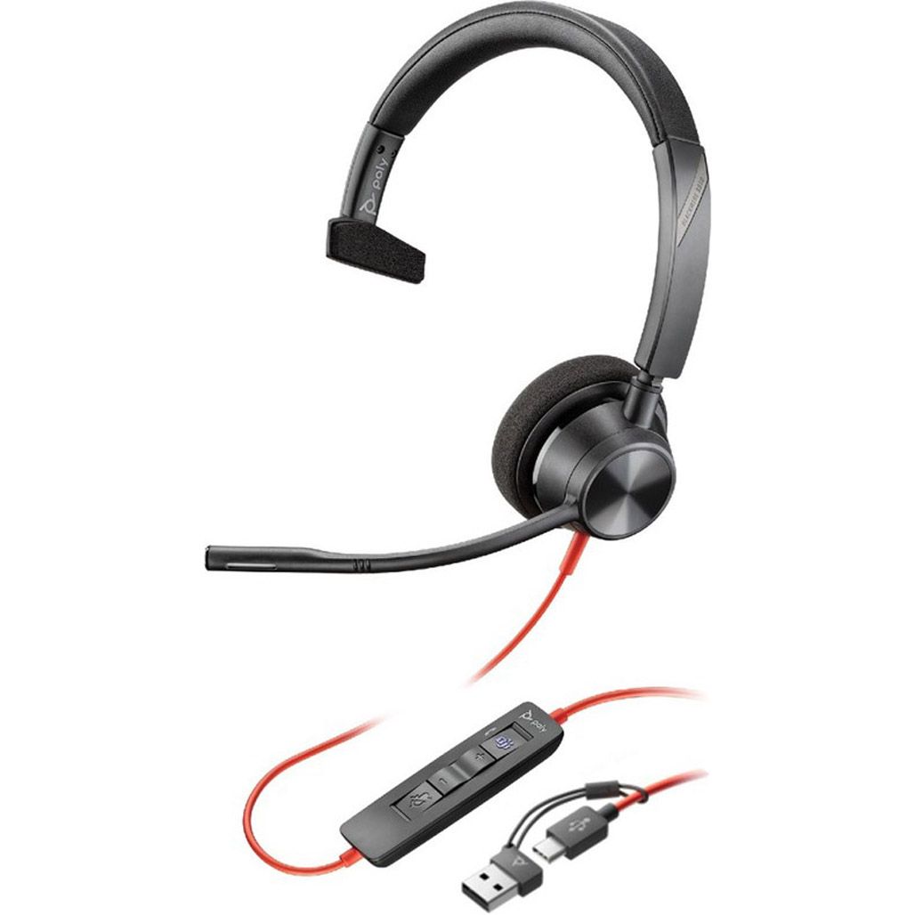 

Комп'ютерна гарнітура Poly Blackwire 3310-M USB-A/C (8X216AA)