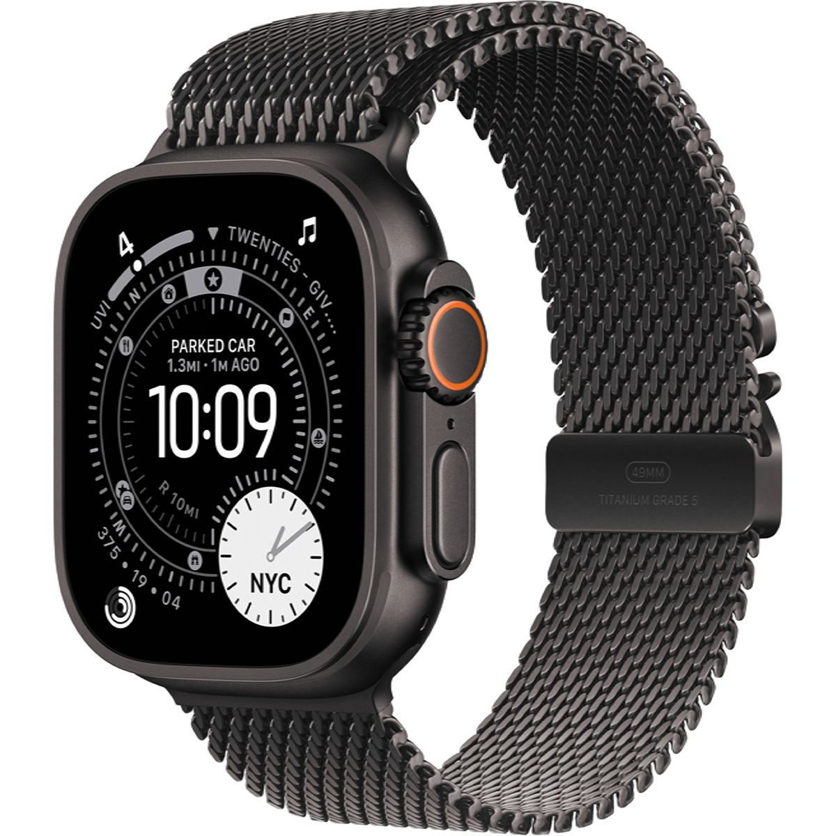 

Смарт-годинник Apple Watch Ultra 3 49mm Black Titanium Case with Black Titanium Milanese Loop Medium (MF1Q4)