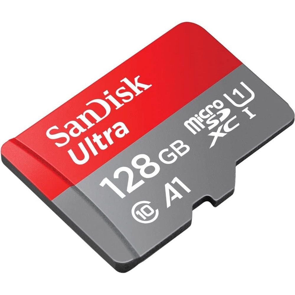 Карта пам`яті SanDisk microSDXC 128 GB UHS-I U1 Class 10 V30 A1 Ultra + SD adapter (SDSQUAB-128G-GN6IA)
