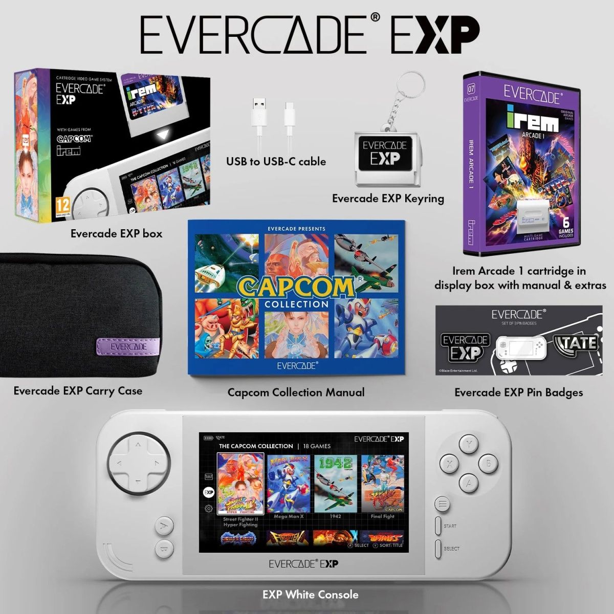Ретро ігрова приставка Evercade EXP White