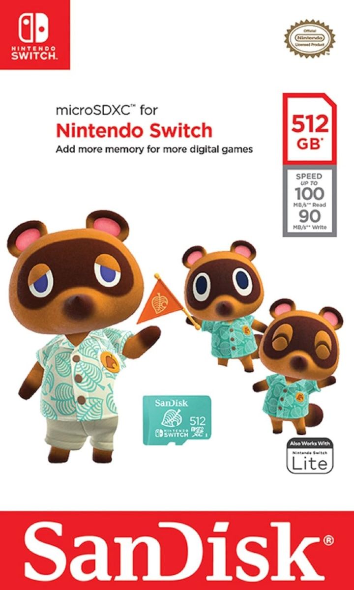 Карта пам`яті SanDisk microSDXC 512 GB A1 UHS-I Ultra for Nintendo Switch (SDSQXAO-512G-GNCZN)