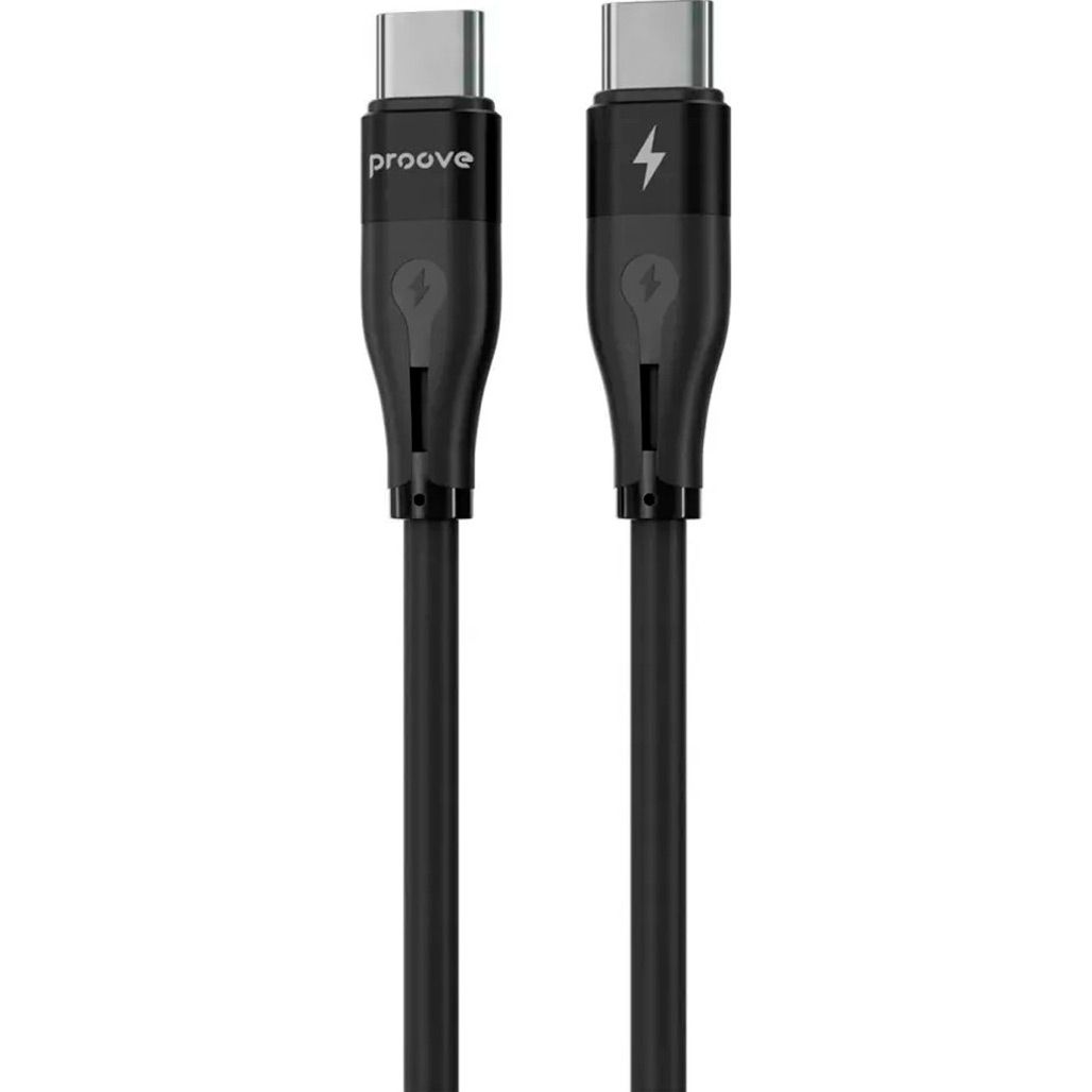 

Кабель Proove Soft Silicone USB-C to USB-C 60W 1m Black (CCSO60002201)