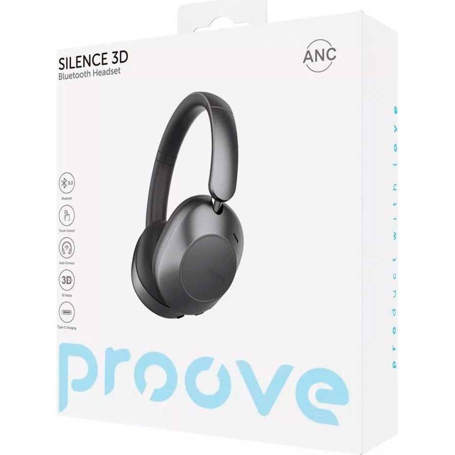 Навушники Proove Silence 3D with ANC Dark Grey (HPSL3D010005) 