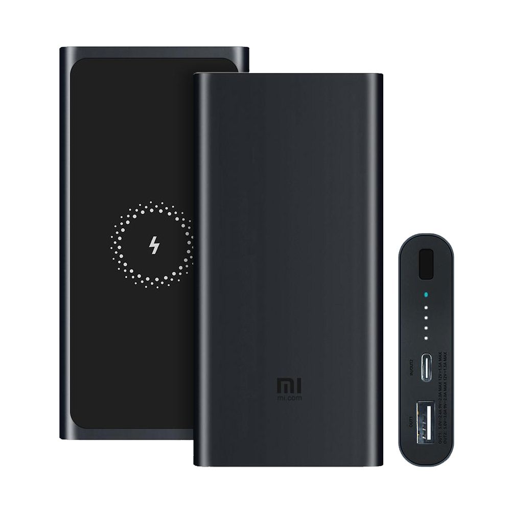 

Внешний аккумулятор Xiaomi Mi Wireless Charger Power Bank 10000 mAh (PLM11ZM) Black, Черный