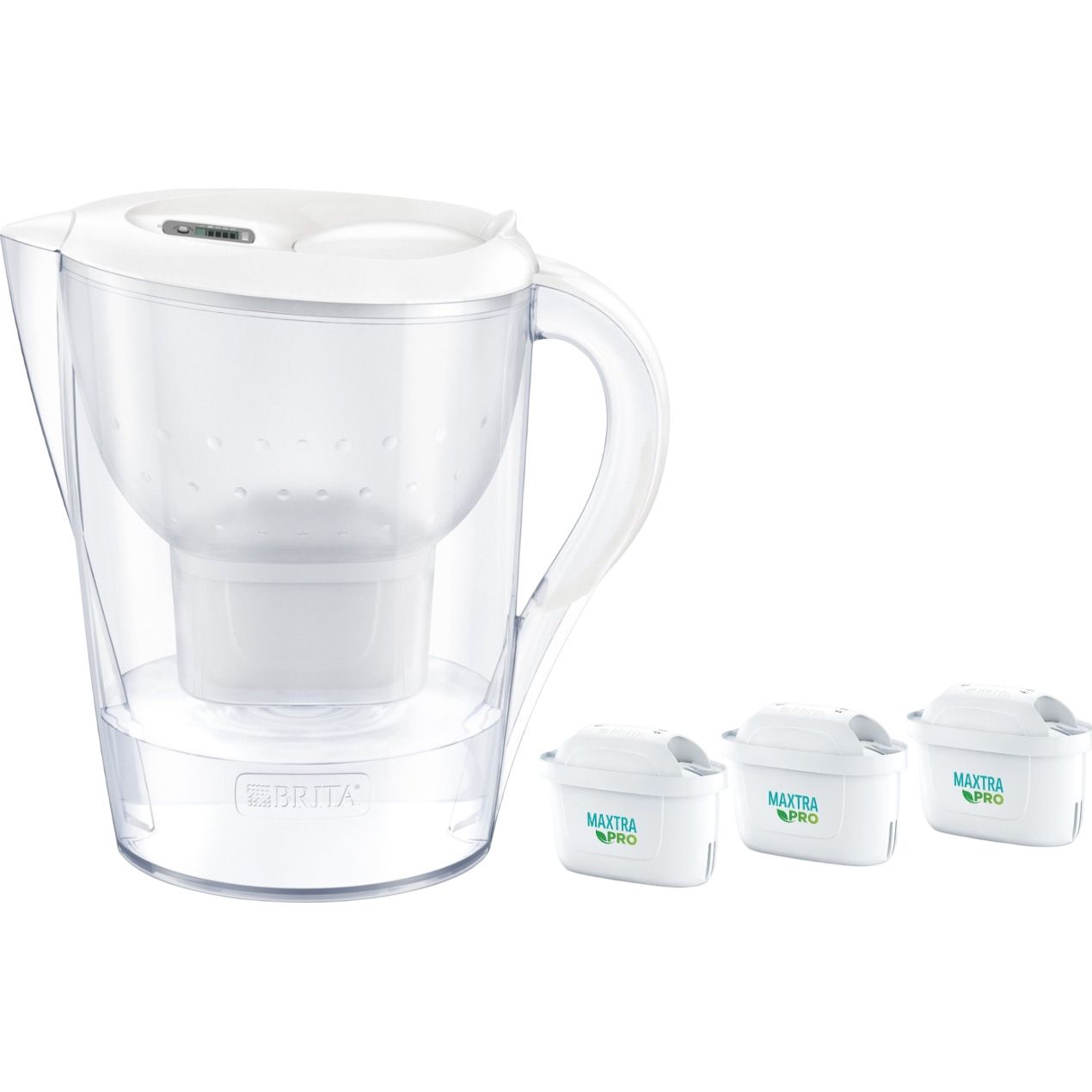 

Фільтр-глечик Brita Marella XL Memo MXPro 3.5л White + 3 картриджа (1052782)