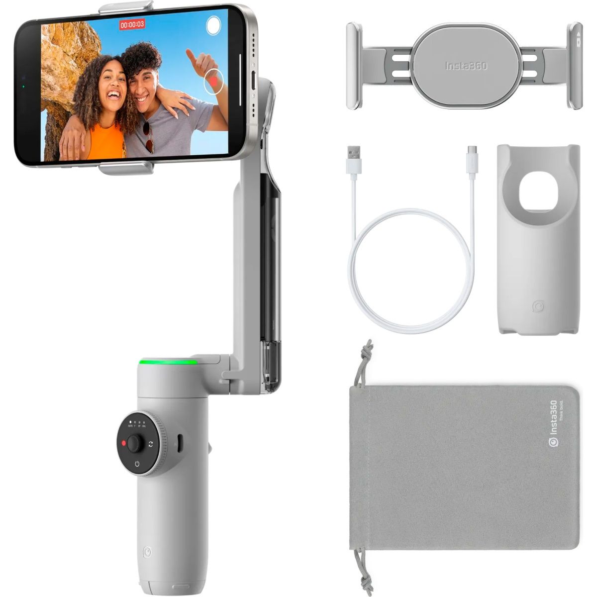 Стабілізатор відеозйомки Insta360 Flow Pro Grey