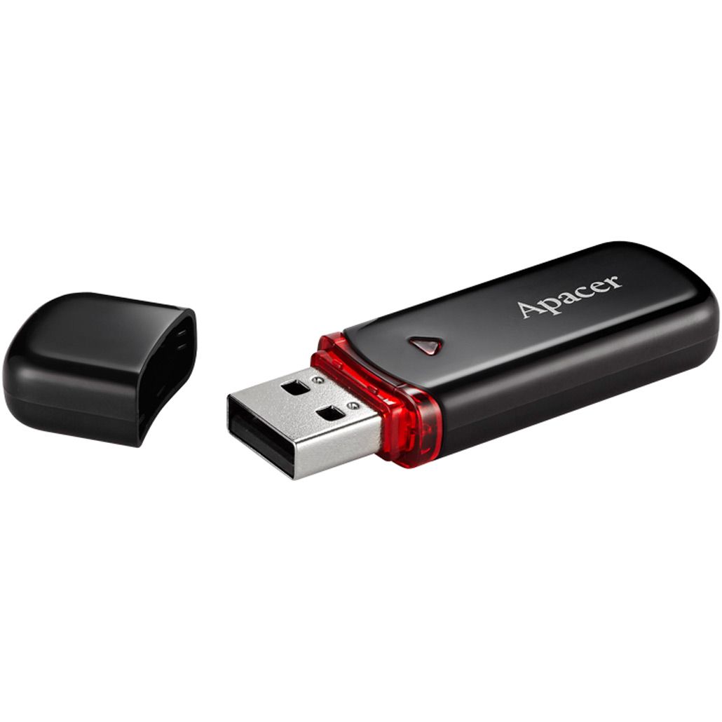 USB флеш-накопичувач Apacer AH333 32GB USB-A 2.0 Black (AP32GAH333B-1) фото 2