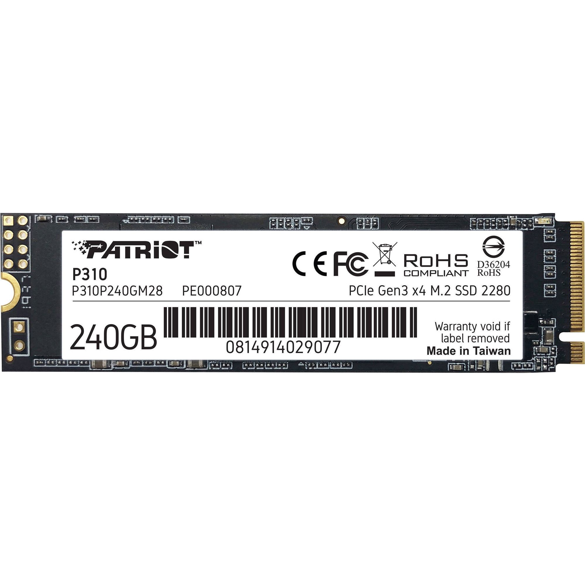 

SSD накопитель Patriot P310 240GB (P310P240GM28)