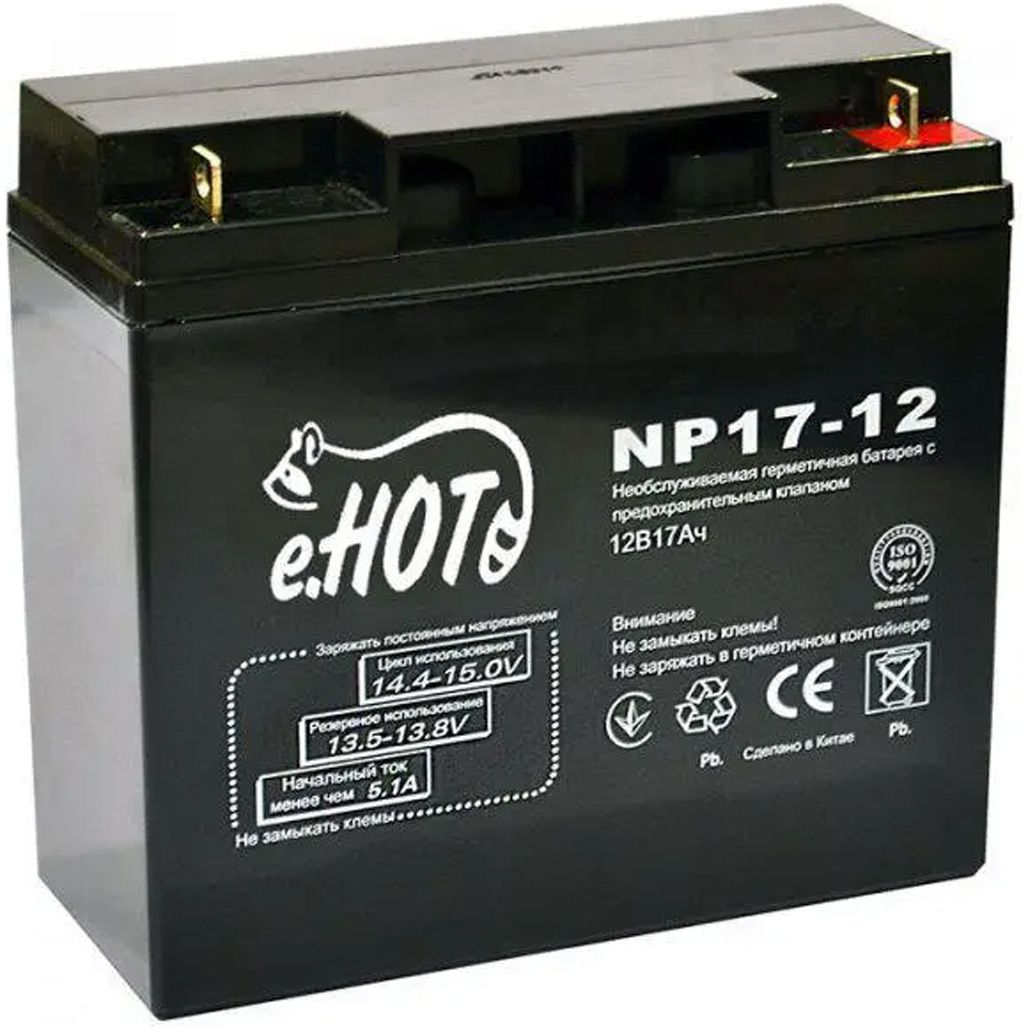 

Акумулятор Enot AGM 12V (12V/17Ah/204Wh) (NP17.0-12)