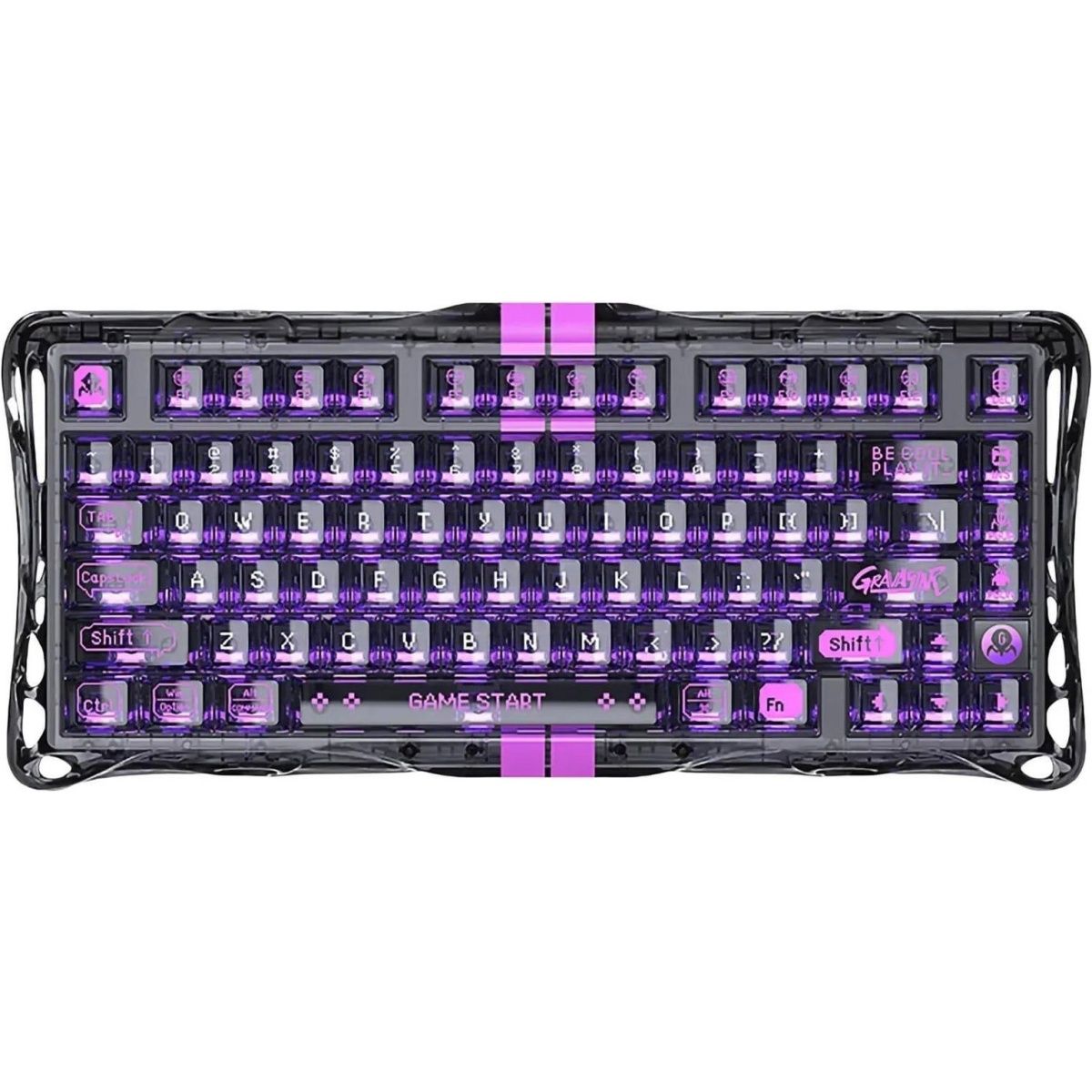 Клавиатура GravaStar Mercury V75 Lite Transparent Black (GSV75LITE_XTAL_BLK)