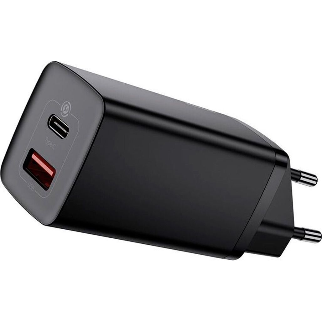 

Мережевий зарядний пристрій Baseus GaN2 Lite Quick Charger C+U 65W Black (CCGAN2L-B01)