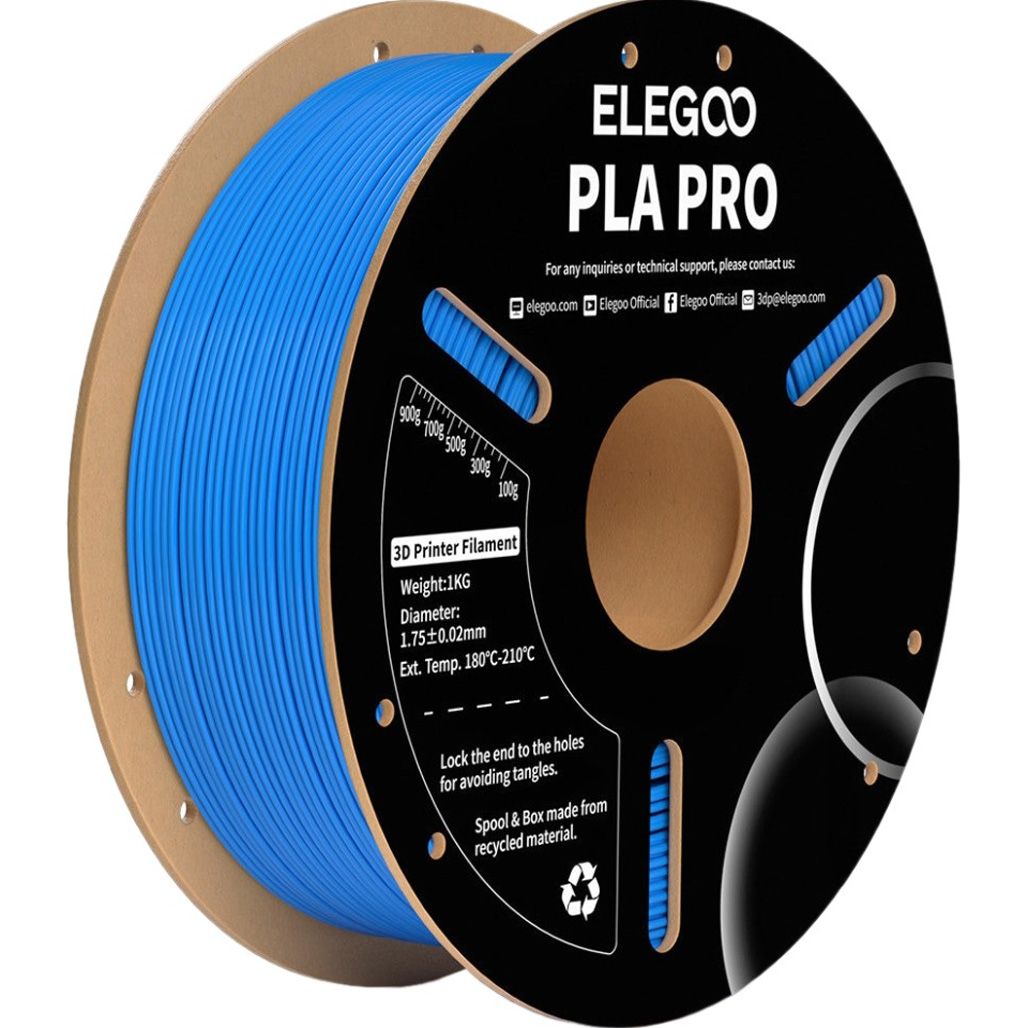 

Филамент для 3D-принтеров Elegoo PLA PRO 1kg Blue Light (50.203.0192)