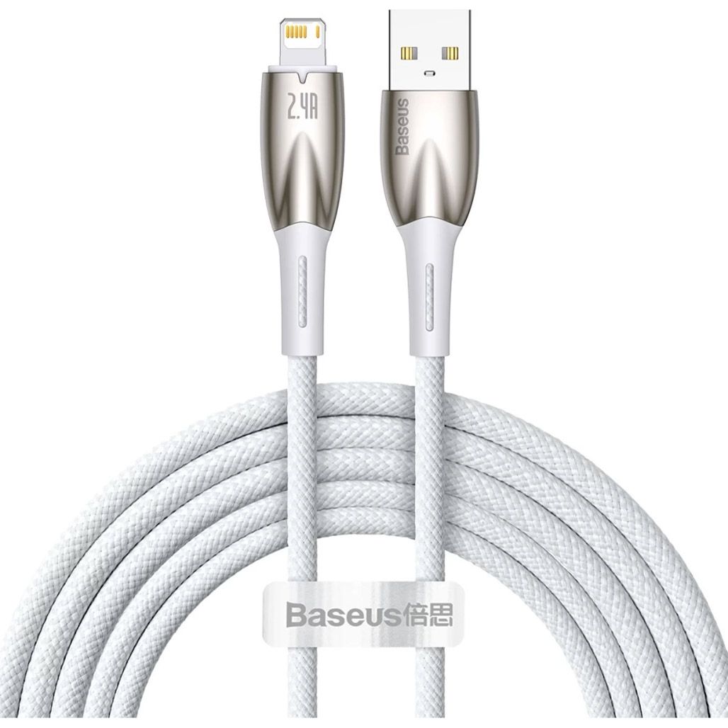 

Кабель Baseus Glimmer Seies USB to Lightning 2m White (CADH000302)