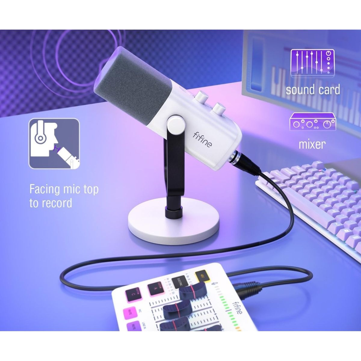 Мікрофон Fifine AmpliGame AM8W