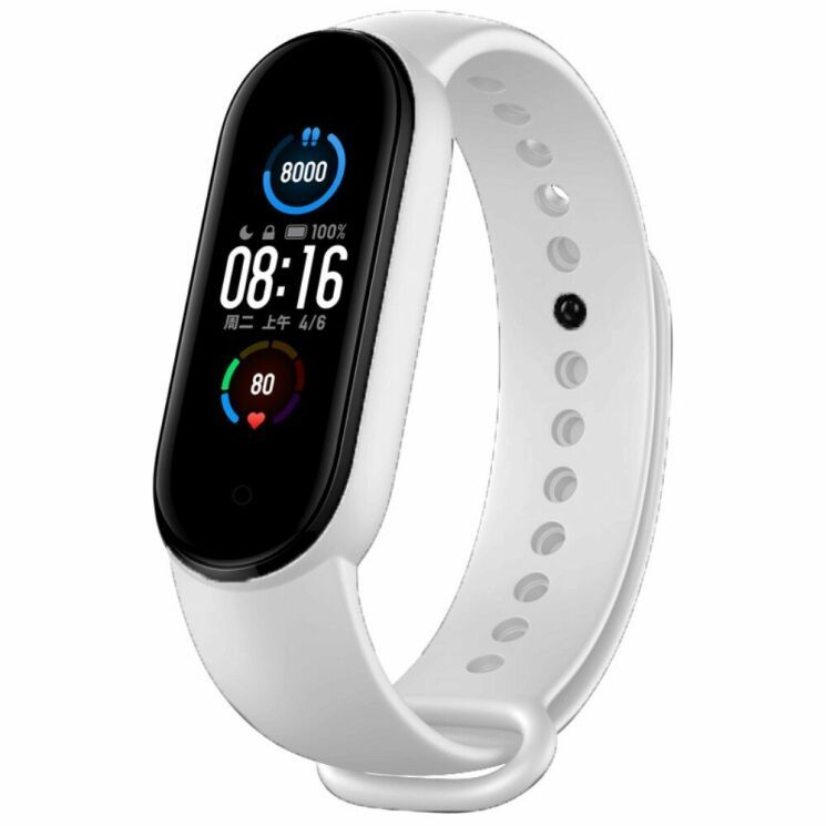 

Ремешок силиконовый для Xiaomi MI Band 5 (White)
