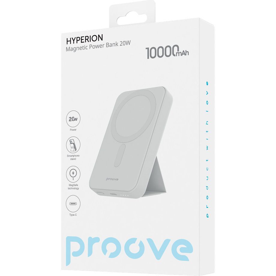 Зовнішній акумулятор Proove Hyperion 10000mAh 20W White (PBHP15020002)