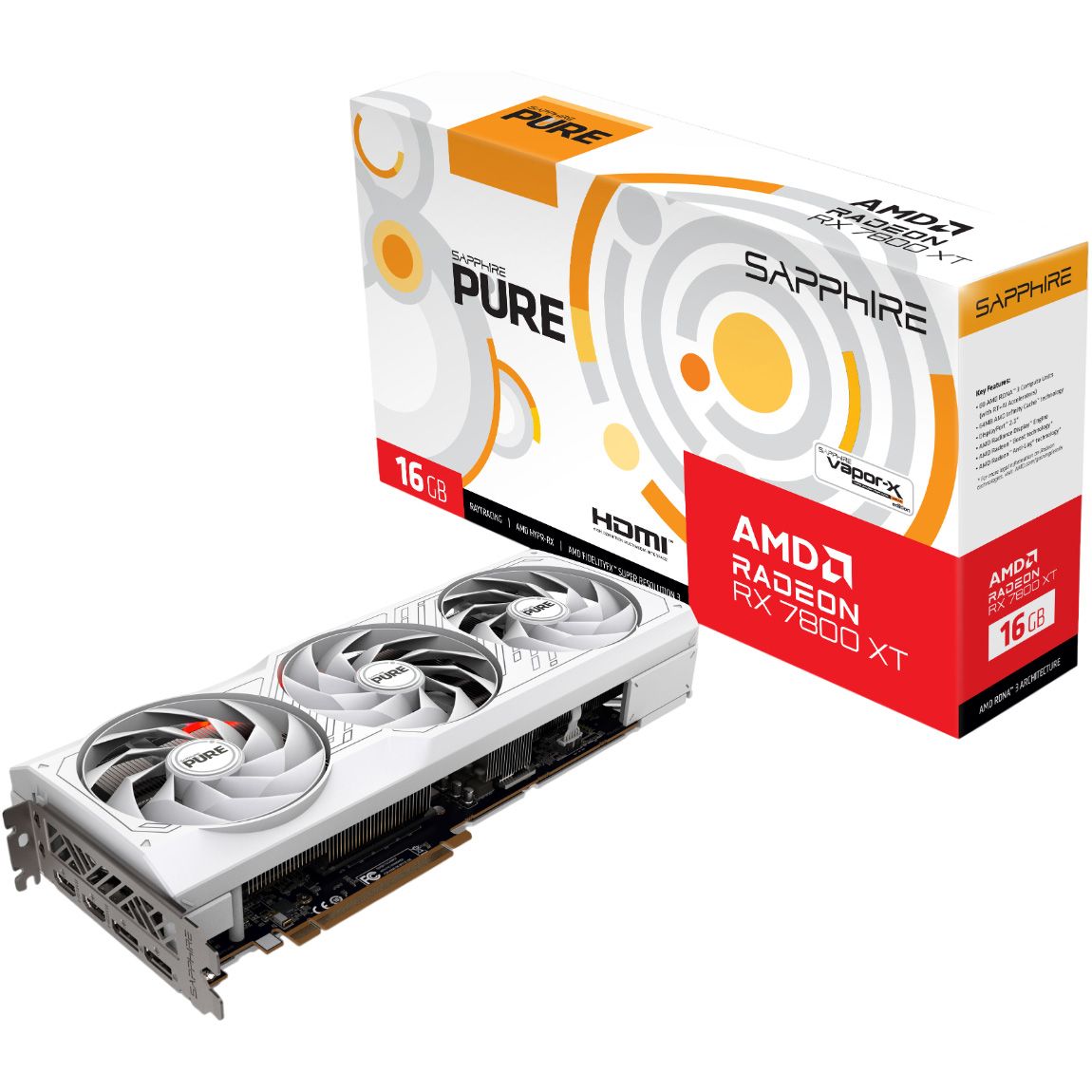 

Відеокарта Sapphire RX 7800 XT Gaming OC White 16GB Pure (11330-03-20G) UA