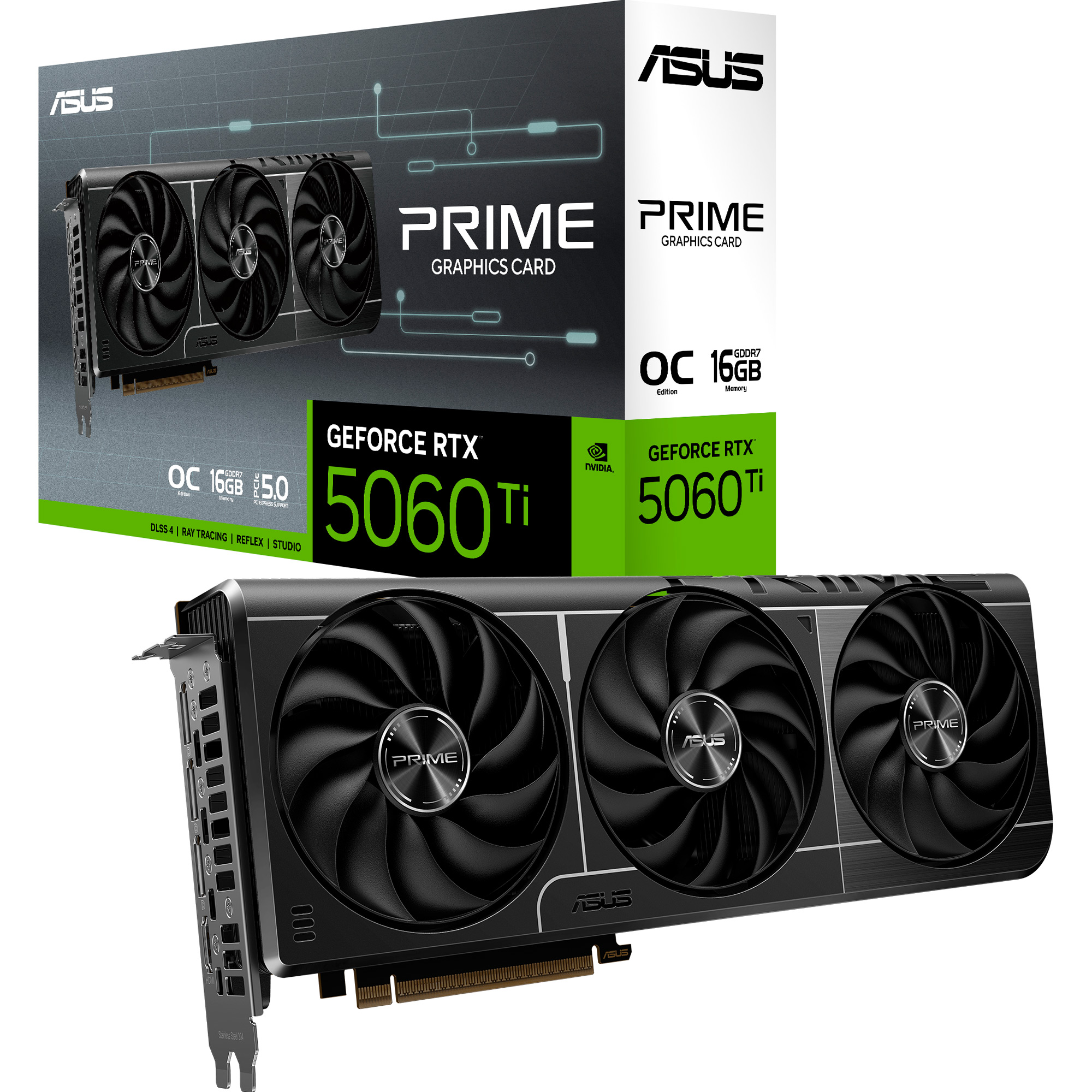 

Відеокарта Asus Prime GeForce RTX 5060 Ti 16GB OC Edition (PRIME-RTX5060TI-O16G) EU