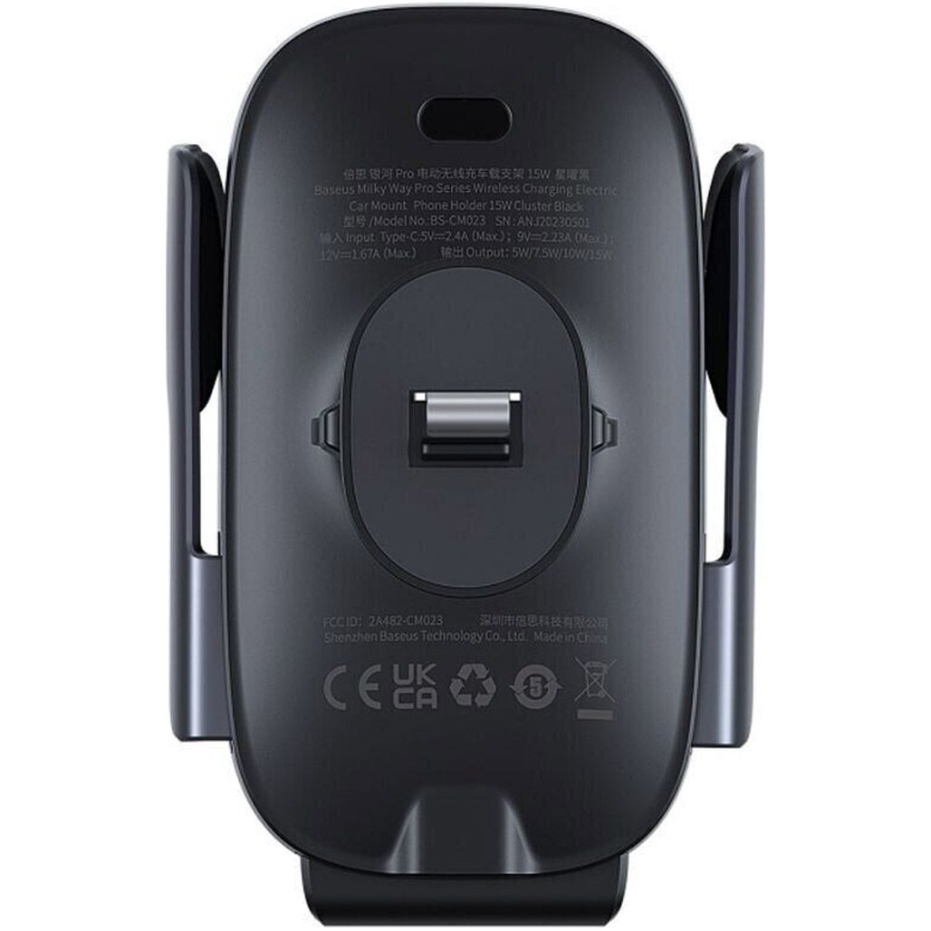 Автотримач із бездротовою зарядкою Baseus Milky Way Pro Series Black (C40357000111-00)