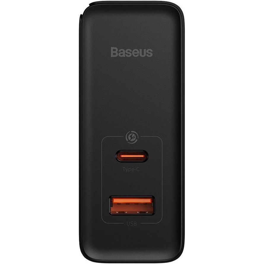 Мережевий зарядний пристрій Baseus GaN5 Pro Fast Charger C+U 100W  + Cable USB-C Black (CCGP090201)