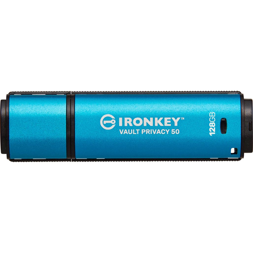 

USB флеш-накопитель Kingston IronKey Vault Privacy 50 128GB USB-A 3.2 Gen 1 Blue (IKVP50/128GB)