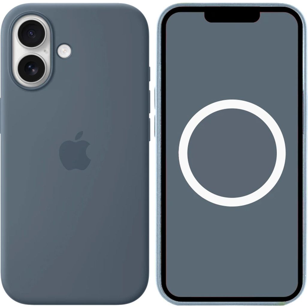 

Чехол Silicone Case with Button, Animation & MagSafe для Apple iPhone 17 Anchor Blue AAA