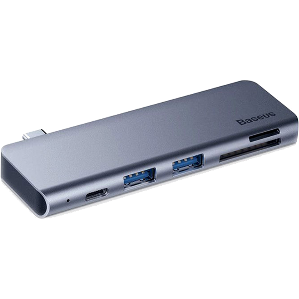 

USB-хаб Baseus Harmonica Five-in-one HUB Adapter Grey (CAHUB-K0G)
