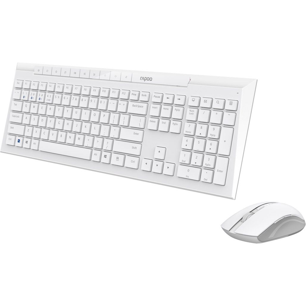 

Комплект (клавиатура + мышь) Rapoo 8210M White