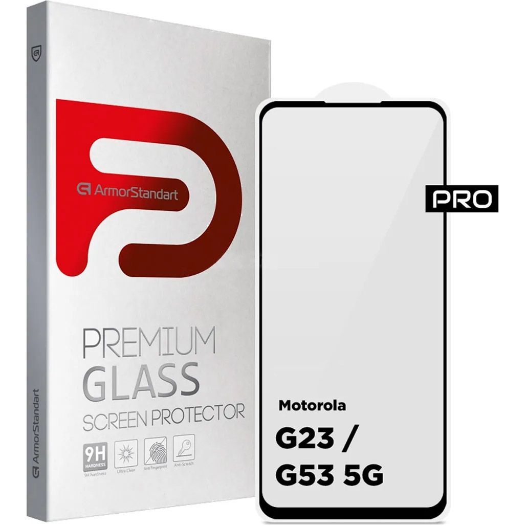 

Захисне скло ArmorStandart Glass Pro для Motorola G23/G53 5G Black (ARM66134)