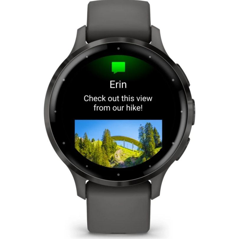 Смарт-годинник Garmin Venu 3S Slate Steel Bezel with Pebble Gray Case and Silicone Band (010-02785-00/50)
