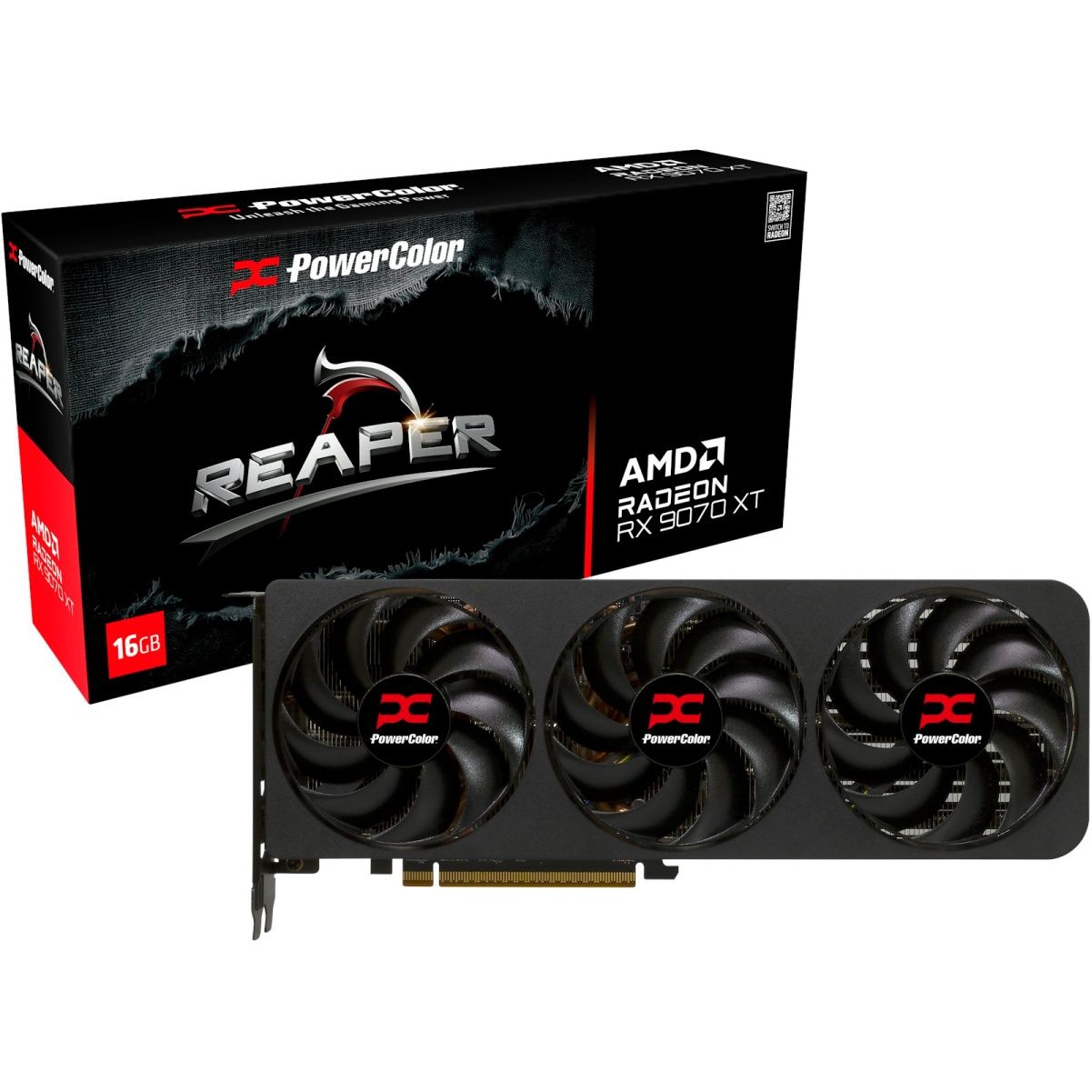 

Видеокарта PowerColor Reaper AMD Radeon RX 9070 XT 16GB GDDR6 (RX9070XT 16G-A) UA