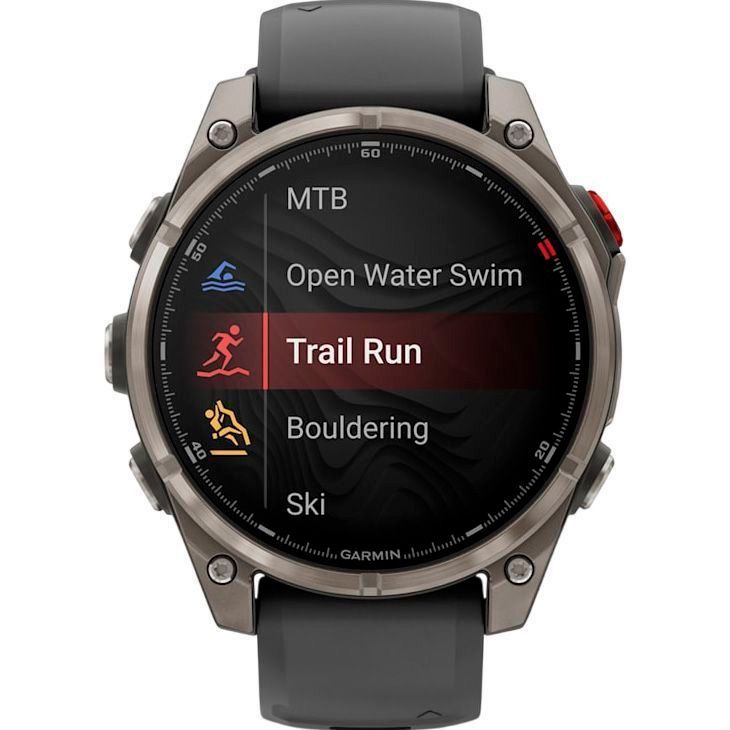Смарт-годинник Garmin Fenix 8 Pro AMOLED Sapphire 47mm Carbon Gray DLC Titanium with Graphite/Black Silicone Band (010-03198-11) Уцінка фото 2