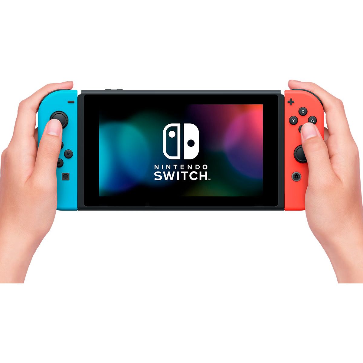 Портативна ігрова консоль Nintendo Switch V2 (HAC-001-01) with Neon Blue and Neon Red Joy-Con