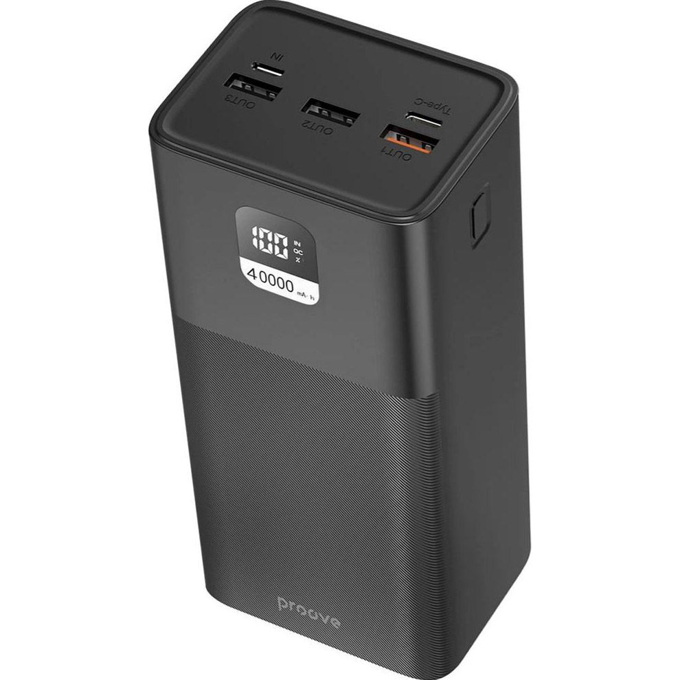 Зовнішній акумулятор Proove Giant 40000mAh 100W Black (PBGI99320001)