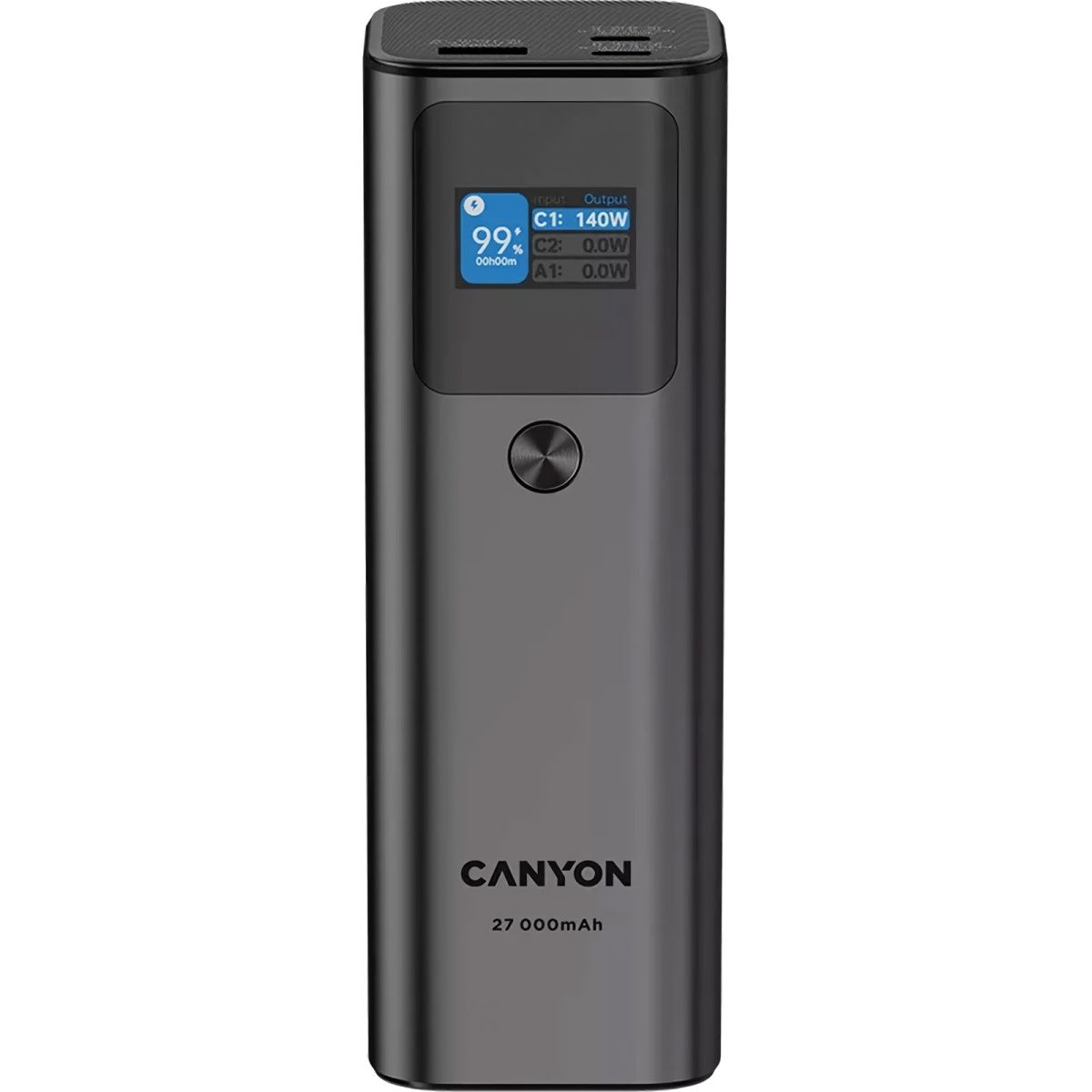 Зовнішній акумулятор Canyon PB-2010 Power Bank 27000mAh 140W Dark Grey (CNE-CPB2010DG)