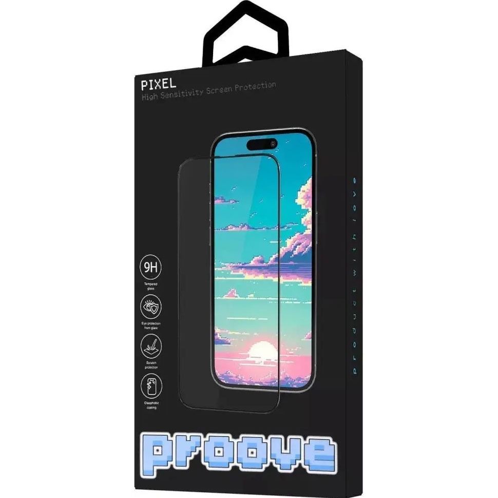 Захисне скло Proove Pixel для Apple iPhone 16 Pro Max Black (PGPPXI16PM01)