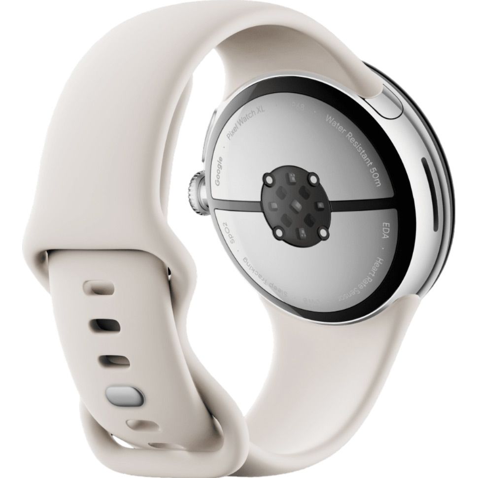 Смарт-годинник Google Pixel Watch 3 45mm Polished Silver/Porcelain Band