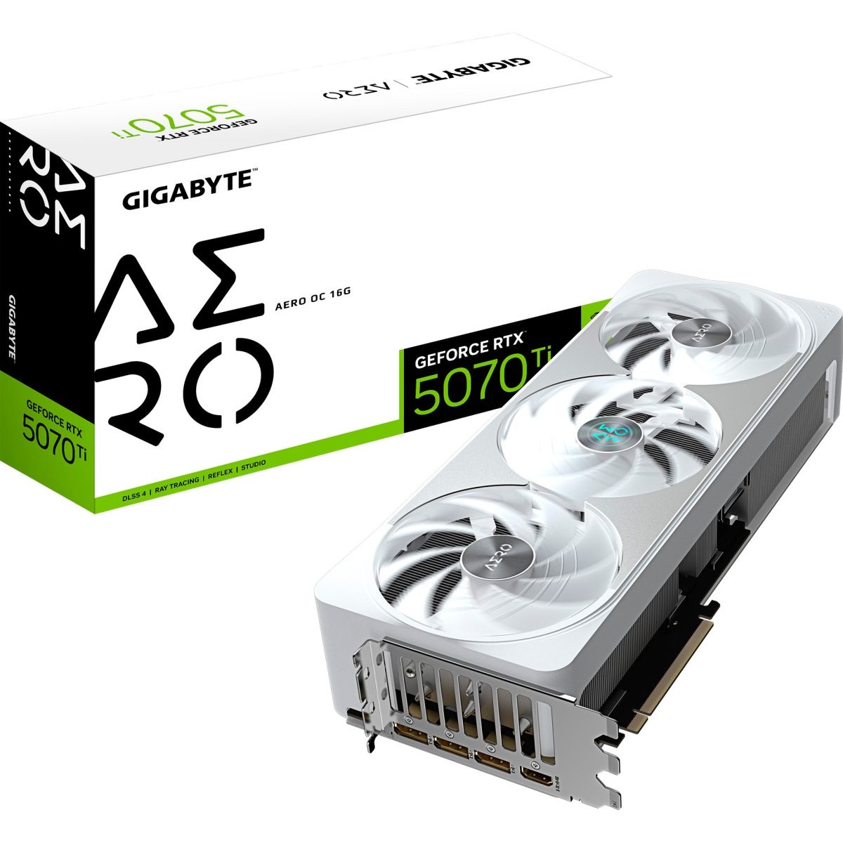 

Відеокарта Gigabyte GeForce RTX 5070 Ti AERO OC 16G (GV-N507TAERO OC-16GD) UA