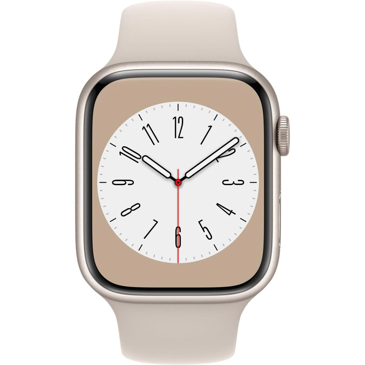 Смарт-годинник Apple Watch Series 8 45mm Starlight Aluminum Case with Starlight Sport Band M/L (MNUQ3)