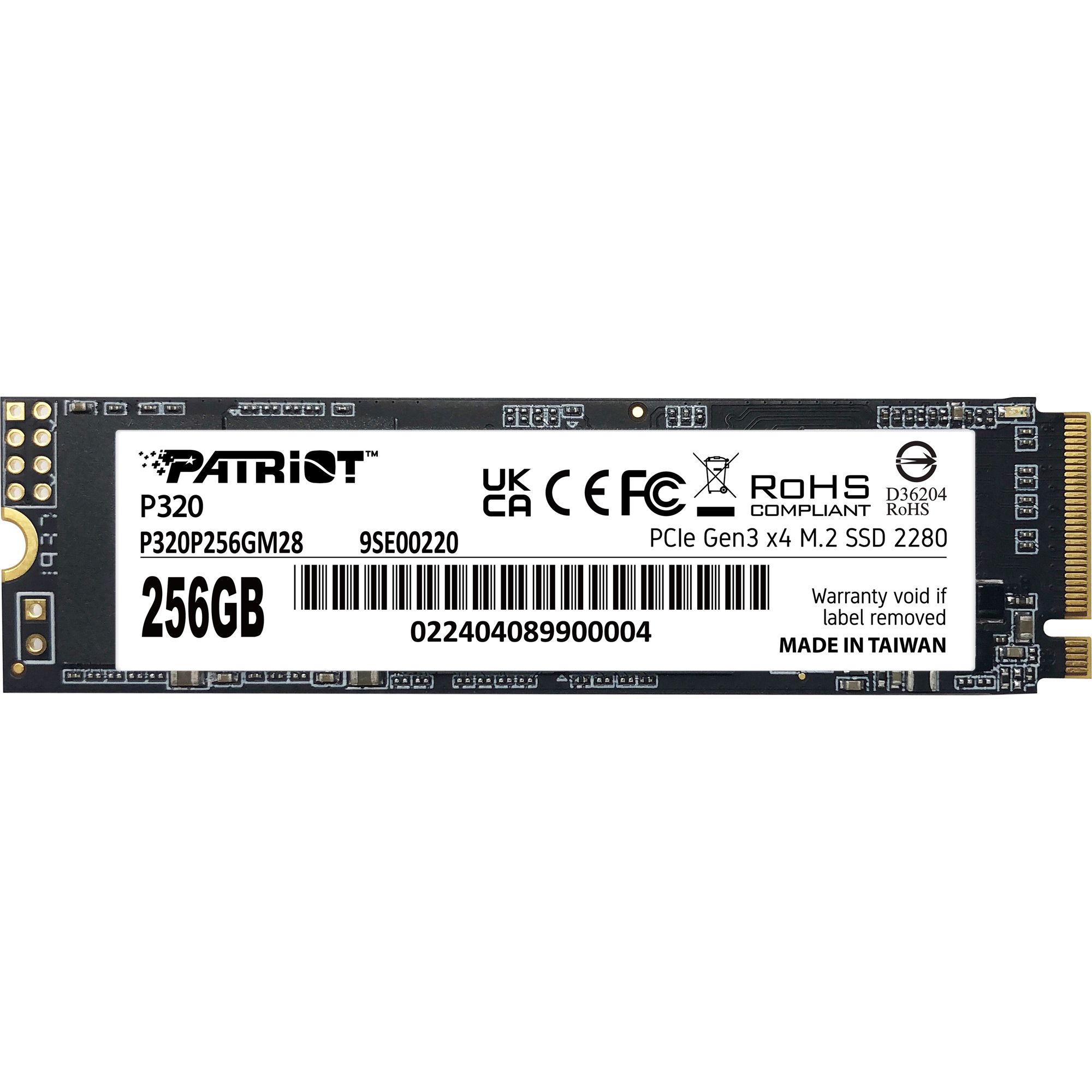 

SSD накопитель Patriot P320 256GB M.2 NVMe (P320P256GM28)