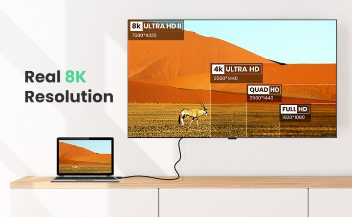 Кабель Ugreen HDMI to HDMI V2.1 8k Braided Cable 2m HD140/80403 