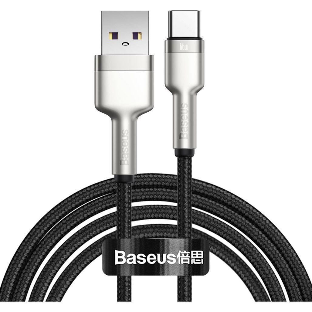 

Кабель Baseus Cafule Metal Data Cable USB to USB-C 2м Black (CAKF000201)