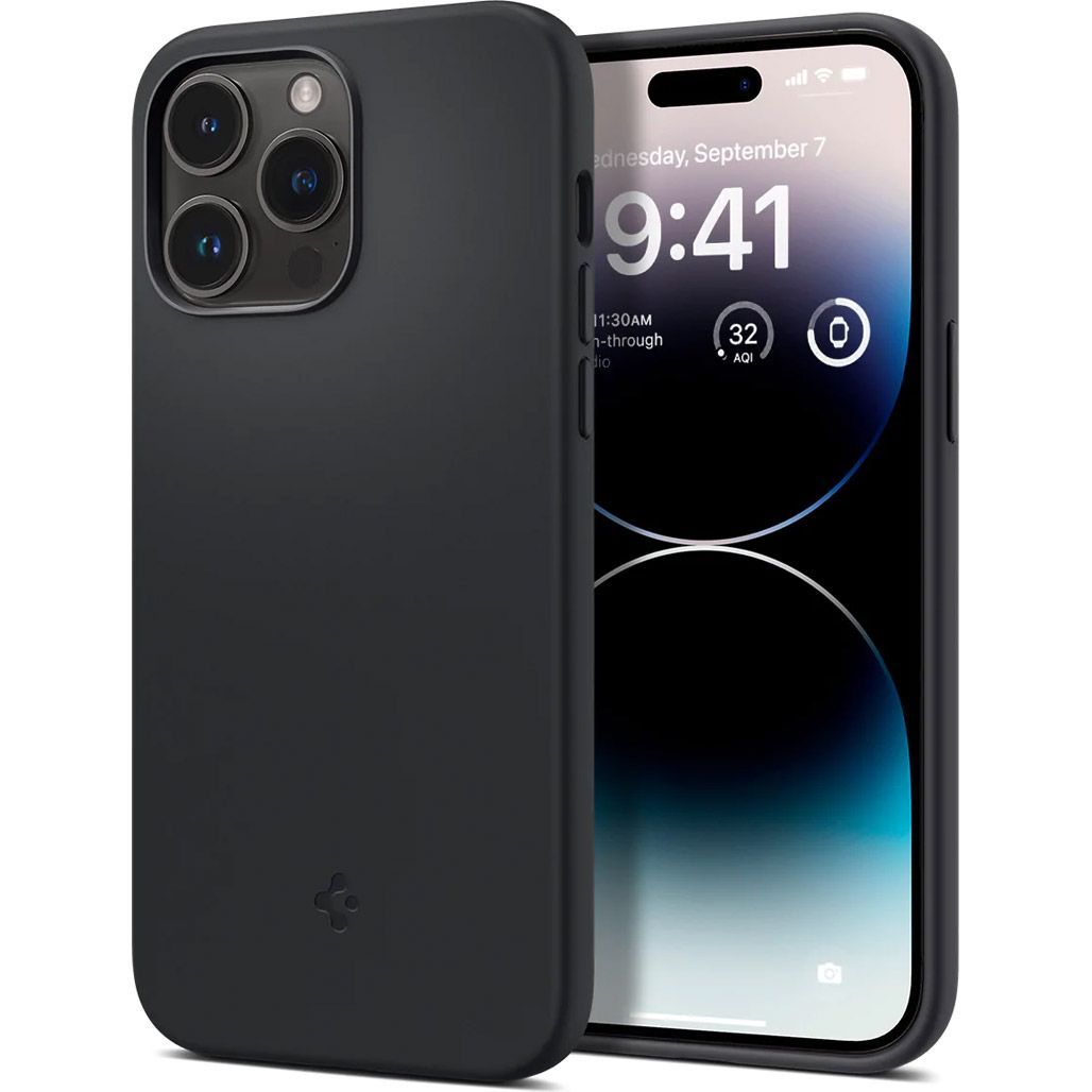 

Чохол Spigen Silicone Fit with MagSafe для iPhone 14 Pro Black (ACS04991)